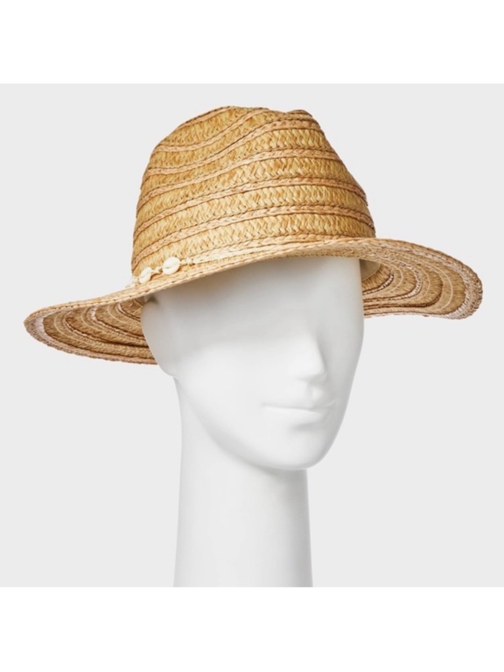 NWT Universal Threads Woven Straw Sun Hat with Shell Accent package size L/XL - Picture 3 of 8